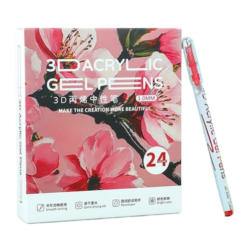 Chaies 3D Acryl Gel Pen - Acryl Farbmarker Set Für Steine,Bastel Zeichen Malstifte für Stein Holz Stoff Papier Kreativprojekte Chaies 3D Acryl Gel Pen - Acryl Farbmarker Set Für Steine,Bastel Zeichen Malstifte für Stein Holz Stoff Papier Kreativprojekte von Chaies