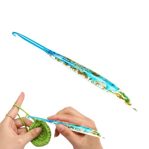 Chaies Ergonomische Häkelnadeln - Komfortable Häkelnadel Mit Blumenmuster Griff Für Handarbeiten - Rutschfeste Häkelnadel Für Anfänger Erwachsene Handwerk Enthusiasten Hüte Geburtstag Schals Pullover von Chaies