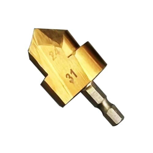 Chaies Fräsbohrer, Fräsbohrer für Metall – robuste Leitungsreibahle für Fräser, Rohrreibahle, Schnellwechsel-Bit, PVC-Anschlusssparer, Reibahle Chaies Fräsbohrer, Fräsbohrer für Metall – robuste Leitungsreibahle für Fräser, Rohrreibahle, Schnellwechsel-Bit, PVC-Anschlusssparer, Reibahle von Chaies