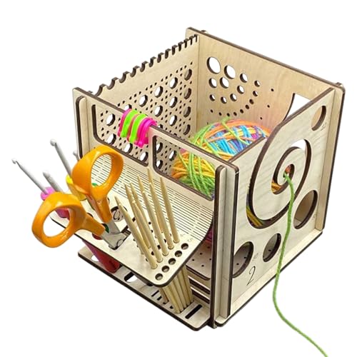 Chaies Häkelgarnschale Garnschale Für Wolle Aus All-in- Garnschale Für Wolle Garnaufbewahrung Organizer Häkelschale Multifunktionale Garnschale Zum Stricken Garnspenderschale Aus von Chaies