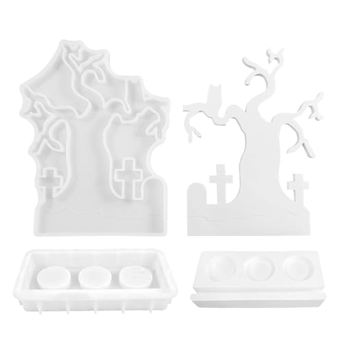 Chaies Kerzenhalterform, Kerzenhalterform, Halloween-Silikonform für Kerzenbasis | Epoxidharz Formen für Kerzenständer, Silikonform für Kerzenständer, Silikonform für Tischdekoration von Chaies