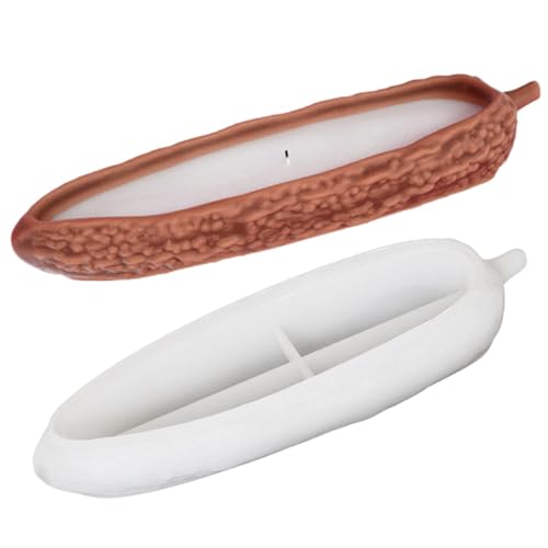 Chaies Kerzentopfformen für Epoxidharz, Kerzenboot Form - Bitterkürbis-Speichertablett-Form aus Silikon | Weiche und wiederverwendbare Kastenformen, Formformen von Chaies