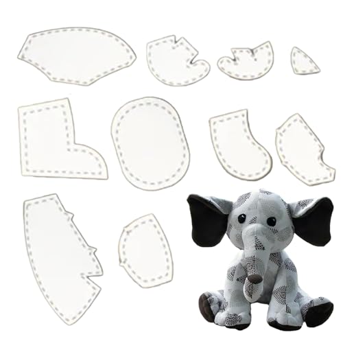Chaies Schönes Elefantenmuster – Acryl, Quilting Elefant Pattern Template Nähset, Tiermodelle mit Memory-Funktion zum Nähen, Quiltvorlagen von Chaies