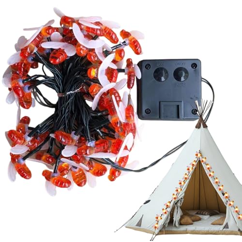 Chaies Solarbetriebene Lichterketten | Bienenförmige LED Lichterkette Außenbereich | Für Garten Party Dekoration Weihnachten Halloween Camping Chaies Solarbetriebene Lichterketten | Bienenförmige LED Lichterkette Außenbereich | Für Garten Party Dekoration Weihnachten Halloween Camping von Chaies