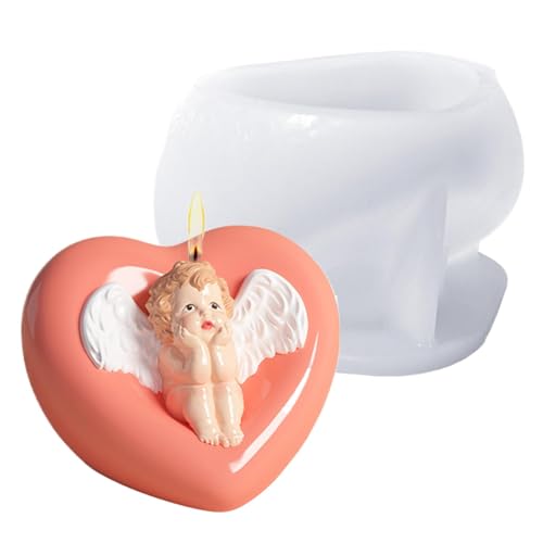 Chaies Valentinstag Silikonform, Engelsharz Gussform, Wiederverwendbare Herzharzform, DIY Harz Seifenform, Harz Handwerk Seifenform, Niedliche Party Dekorationen, Supplies Chaies Valentinstag Silikonform, Engelsharz Gussform, Wiederverwendbare Herzharzform, DIY Harz Seifenform, Harz Handwerk Seifenform, Niedliche Party Dekorationen, Supplies von Chaies