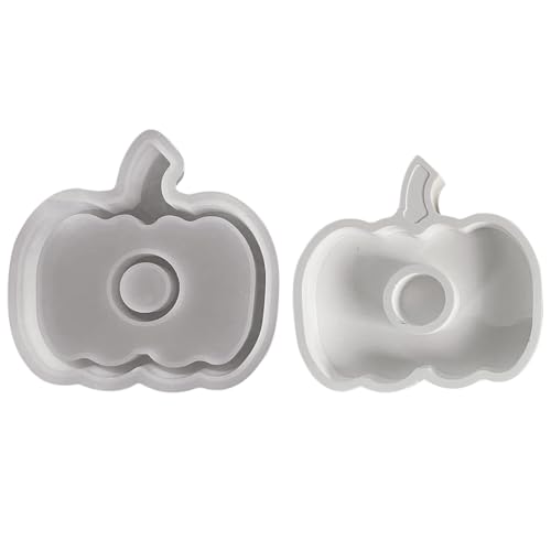 Herbst Kürbis Kerzenständer Silikonform - Multifunktional Für Gießharz, Kerzen & Backwaren - Robust & Flexibel (12 Cm) - Jahreszeitliche Feiern, Partys & Heimwerkerprojekte von Chaies