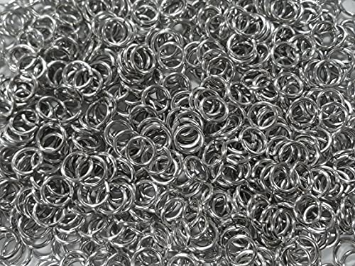 Kettenbinderinge aus hellem Aluminium, 14 G, 5/16 Zoll ID (1700+ Ringe) von Chainmail Joe