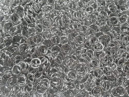 Kettenbinderinge aus hellem Aluminium, 14 G, 9/32 Zoll ID (1800+ Ringe) von Chainmail Joe