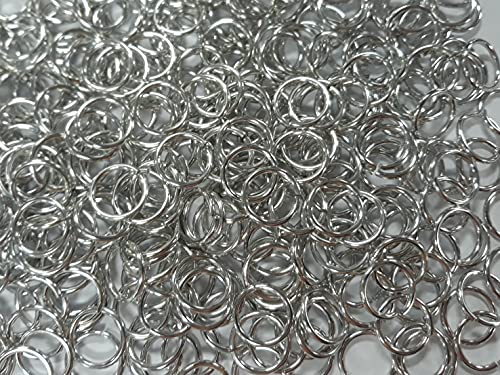 Kettenbinderinge aus hellem Aluminium, 14 g, 1,27 cm Innendurchmesser, 1150 + Ringe von Chainmail Joe