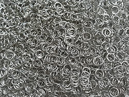Kettenbinderinge aus hellem Aluminium, 18 g, 9/32 Zoll ID (5600+ Ringe) von Chainmail Joe
