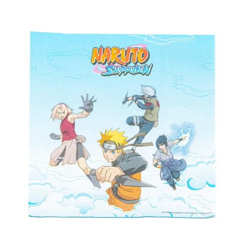 20 Papierservietten, Naruto, Shippuden, 33 cm, Blau 20 Papierservietten, Naruto, Shippuden, 33 cm, Blau von Chaks