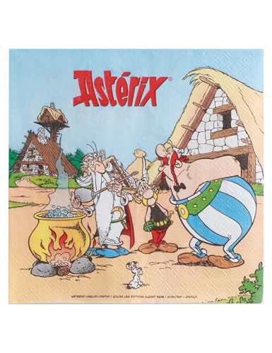 Chaks 12801-AX, Packung mit 20 Papierservietten, 33 x 33 cm, Asterix® von Chaks