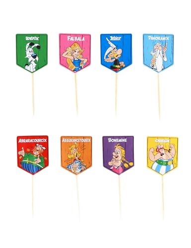 Chaks Asterix 8 Stück Cupcake Topper, 8 Stück, Mehrfarbig Chaks Asterix 8 Stück Cupcake Topper, 8 Stück, Mehrfarbig von Chaks