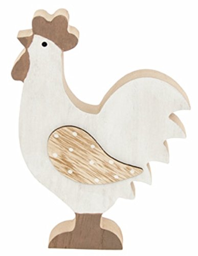 Chaks Deko Hahn aus Holz | Tischdeko Figur für Ostern | Huhn Holzfigur Aufsteller Dekoration Deko von Chaks
