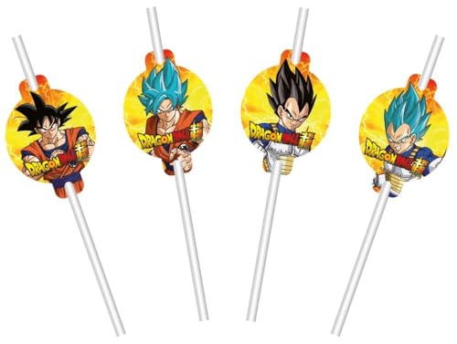 Dragon Ball Z-Trinkhalme mit Anhänger 8 Stück bunt Dragon Ball Z-Trinkhalme mit Anhänger 8 Stück bunt von Chaks