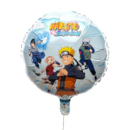 Naruto Folienballon Ballon-Deko Naruto Shippuden Party-Deko Kindergeburtstag Manga Party-Zubehör (Naruto rund) von Chaks