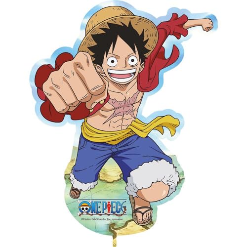 One Piece Folienballon XXL Monkey D. Ruffy Party-Deko Manga Party-Zubehör Deko Kindergeburtstag Luffy (One Piece Ruffy D. Monkey) von Chaks