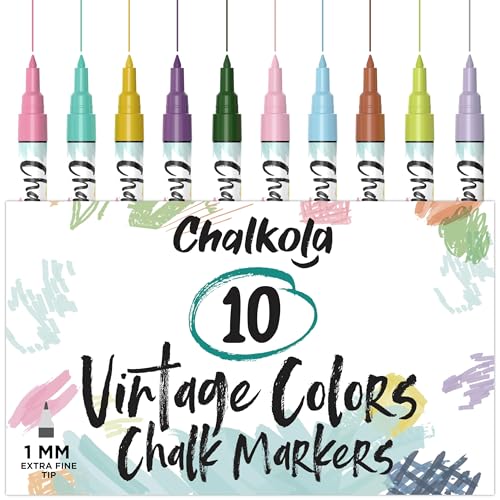 Chalkola 10 Pastell Kreidestifte für Tafel & Fenster 1mm | Ideal als Fensterstifte, Kreidestift, Kreidemarker, Folienstift, Glasmalstifte, Tafelstift & Whiteboard Marker | Feucht abwischbar Chalkola 10 Pastell Kreidestifte für Tafel & Fenster 1mm | Ideal als Fensterstifte, Kreidestift, Kreidemarker, Folienstift, Glasmalstifte, Tafelstift & Whiteboard Marker | Feucht abwischbar von Chalkola