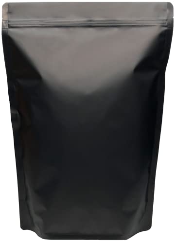 50 Stück 3,5 Liter mattschwarze Stand-up-Lebensmittelaufbewahrungsbeutel – 5 mm, 25,4 x 35,6 cm, wiederverschließbare Lebensmittelaufbewahrung, Reißverschluss, große hitzeversiegelbare 50 Stück 3,5 Liter mattschwarze Stand-up-Lebensmittelaufbewahrungsbeutel – 5 mm, 25,4 x 35,6 cm, wiederverschließbare Lebensmittelaufbewahrung, Reißverschluss, große hitzeversiegelbare von Chamigon