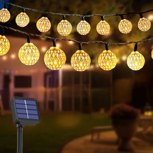ChaneeHann Solar Lichterkette Außen, 7m 50 LED Blasenkugeln, Solar Lichterkette Outdoor, 8 Modi, Balkon Lichterketten Solar, Wasserdicht, für Garten, Balkon, Terrasse, Weihnachtsdekoration ChaneeHann Solar Lichterkette Außen, 7m 50 LED Blasenkugeln, Solar Lichterkette Outdoor, 8 Modi, Balkon Lichterketten Solar, Wasserdicht, für Garten, Balkon, Terrasse, Weihnachtsdekoration von ChaneeHann