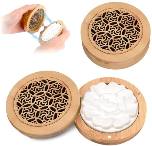 Hölzerner Diffuser Ätherische Öle Räucherkiste, Auto-Diffusor für ätherische Öle, Aroma Duftöl Diffuser Ornament, für Aromatherapie in Schlafzimmer, Badezimmer, Büro und Auto, Reisen, Kinderzimmer Hölzerner Diffuser Ätherische Öle Räucherkiste, Auto-Diffusor für ätherische Öle, Aroma Duftöl Diffuser Ornament, für Aromatherapie in Schlafzimmer, Badezimmer, Büro und Auto, Reisen, Kinderzimmer von ChaneeHann
