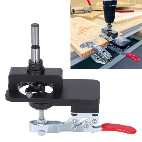 Changor 35 Mm Versteckte Scharnierschange, Aluminiumlegierungsschrank -Bohrvorlage mit 12 -Mm -Bohrer -Bit für die Installation und Montage von Türschrankscharniers und Montage Changor 35 Mm Versteckte Scharnierschange, Aluminiumlegierungsschrank -Bohrvorlage mit 12 -Mm -Bohrer -Bit für die Installation und Montage von Türschrankscharniers und Montage von Changor