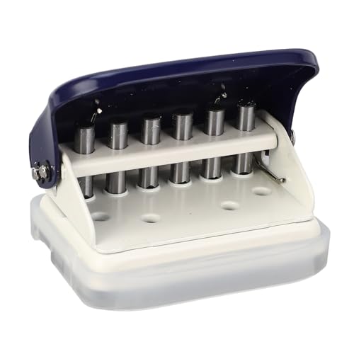 Changor 6 Lochpunsch, Handheld -Metallpapier Punch für A4 A5 B5 Lose Leaf Notebook, 30 26 20 Löcher mit Lineal Guide, Dark Blue, Office School Supplies Changor 6 Lochpunsch, Handheld -Metallpapier Punch für A4 A5 B5 Lose Leaf Notebook, 30 26 20 Löcher mit Lineal Guide, Dark Blue, Office School Supplies von Changor