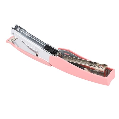 Changor Desktop Hefter, Desktop Office Hefter, Metallhefter, Nicht -Slip -Basis, 20 Blattkapazität 2 Bindungsmodi Tragbarer Hefter Effizient für die Nutzung der Büroschule (Rosa) von Changor