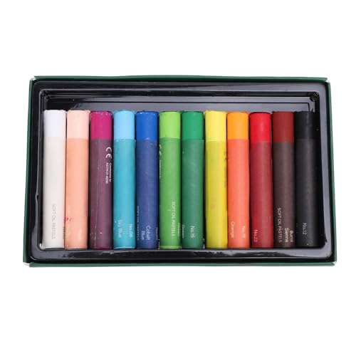 Changor Künstler Ölpastelle, Künstlerpastelle, 12 Farben Ölpastell -Set, Soft Trockenpastellkünstler Kreide Pastellstangen für Büroschule Kunst Zeichnen Malerei Vorräte Changor Künstler Ölpastelle, Künstlerpastelle, 12 Farben Ölpastell -Set, Soft Trockenpastellkünstler Kreide Pastellstangen für Büroschule Kunst Zeichnen Malerei Vorräte von Changor
