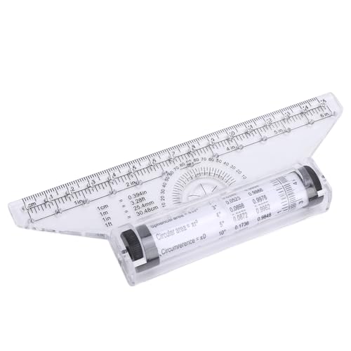 Changor Parallele Zeichnungsherrscher, Leichtes und Tragbares Roller Herrscher für Künstler, Musterhersteller, Klare Messung und Praktisches Werkzeug, Vielseitiger Gebrauch mit (15 cm) von Changor