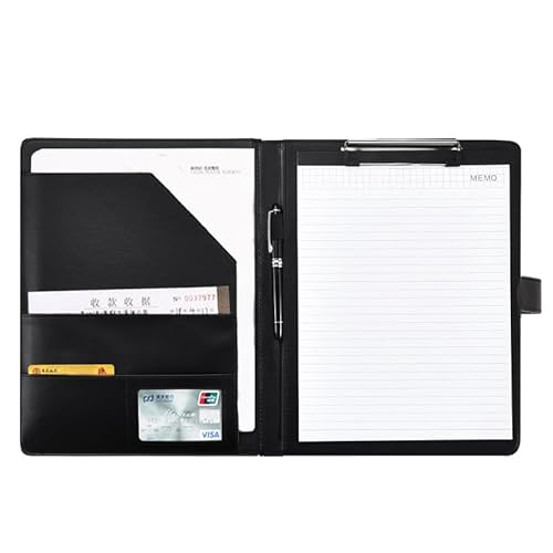 A4 Klemmbrettmappe, PU Dokumententasche Klemmbrett Schreibmappe mit Magnet-Verschluss für das Büro & Konferenzen - Schwarz A4 Klemmbrettmappe, PU Dokumententasche Klemmbrett Schreibmappe mit Magnet-Verschluss für das Büro & Konferenzen - Schwarz von Changxin