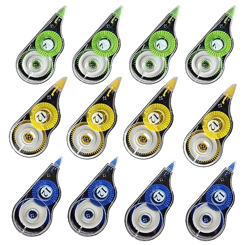 12 Stück Korrekturbänder Set, Changyeah 12m x 5 mm Korrekturroller Korrekturmaus Mini mit Schutzkappe&Fenster Korrigieren Roller für Kinder Schüler Büro Zuhause Schulsachen 12 Stück Korrekturbänder Set, Changyeah 12m x 5 mm Korrekturroller Korrekturmaus Mini mit Schutzkappe&Fenster Korrigieren Roller für Kinder Schüler Büro Zuhause Schulsachen von Changyeah