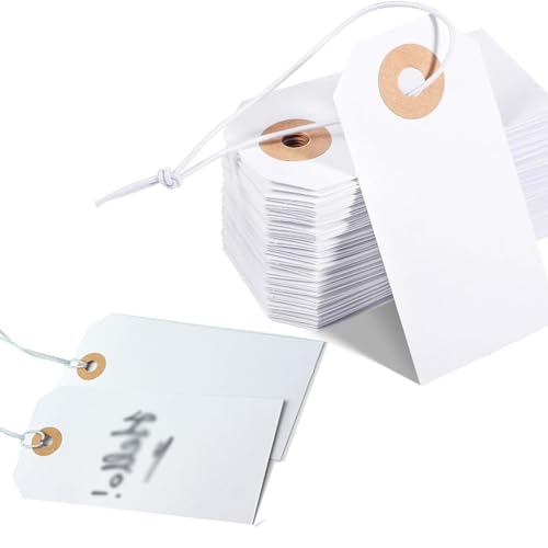 Changyeah Preis-Etiketten,100 Stück Geschenkanhänger Hochzeit,Hängeetiketten,weiße Etiketten mit Schnur befestigt,für Valentinstag, Hochzeit, Taufe, Weihnachten Geschenkverpackung Changyeah Preis-Etiketten,100 Stück Geschenkanhänger Hochzeit,Hängeetiketten,weiße Etiketten mit Schnur befestigt,für Valentinstag, Hochzeit, Taufe, Weihnachten Geschenkverpackung von Changyeah