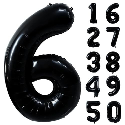CHANGZHONG 40 Zoll 0 to 9 in Schwarz Nummer Folienballon Helium Zahlenballon Luftballon Riesenzahl Party Hochzeit Kindergeburtstag Geburtstag Nummer 6 CHANGZHONG 40 Zoll 0 to 9 in Schwarz Nummer Folienballon Helium Zahlenballon Luftballon Riesenzahl Party Hochzeit Kindergeburtstag Geburtstag Nummer 6 von CHANGZHONG