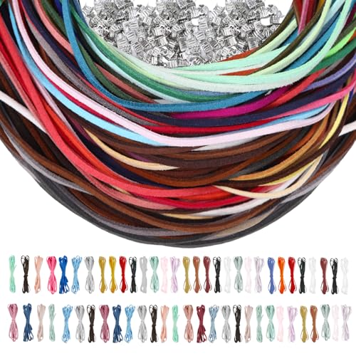 60 Stück Schnur Faux Lederband für Ketten, Lederschnur Schnur Faux, Lederbänder, Vintage Leder, 60 Farben Lederbänder, Lederband 3mm Veloursleder Band, Band Faden für DIY Armband 60 Stück Schnur Faux Lederband für Ketten, Lederschnur Schnur Faux, Lederbänder, Vintage Leder, 60 Farben Lederbänder, Lederband 3mm Veloursleder Band, Band Faden für DIY Armband von ChanraingYee