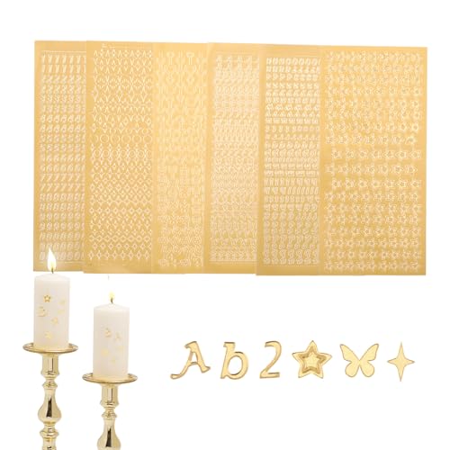 Set Of 6 Aufkleber Selbst Gestalten Wachsbuchstaben für Kerzen Wachsstifte für Kerzen Sticker Selbst Gestalten Buchstaben Sticker Wachsplatten für Kerzen Buchstaben Aufkleber Zahlen Aufkleber (Gold) Set Of 6 Aufkleber Selbst Gestalten Wachsbuchstaben für Kerzen Wachsstifte für Kerzen Sticker Selbst Gestalten Buchstaben Sticker Wachsplatten für Kerzen Buchstaben Aufkleber Zahlen Aufkleber (Gold) von ChanraingYee