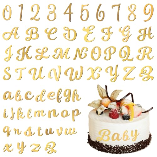 Set of 64 Buchstaben Kuchen Deko Buchstaben Tortendeko Buchstaben Für Torte Happy Birthday Tortendeko Geburtstag Torten Deko Kuchen Deko Kuchendeko Geburtstag Kuchendeko (Gold) von ChanraingYee