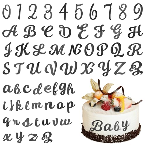 Set of 64 Buchstaben Kuchen Deko Buchstaben Tortendeko Buchstaben Für Torte Happy Birthday Tortendeko Geburtstag Torten Deko Kuchen Deko Kuchendeko Geburtstag Kuchendeko (Schwarz) von ChanraingYee
