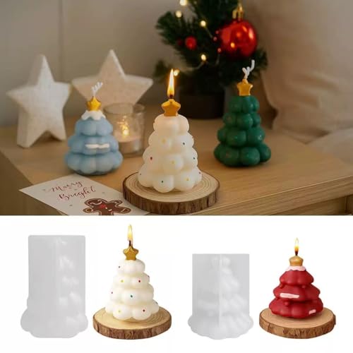 2 Stück Silikonformen Gießformen Weihnachtsbaum, Weihnachten Silikonform Kerzenformen Zum Gießen, Silikonform Tannenbaum Gipsformen, Weihnachtsbaum Kerzengießform Seifenherstellung für Weihnachtsdeko 2 Stück Silikonformen Gießformen Weihnachtsbaum, Weihnachten Silikonform Kerzenformen Zum Gießen, Silikonform Tannenbaum Gipsformen, Weihnachtsbaum Kerzengießform Seifenherstellung für Weihnachtsdeko von Chansunokku