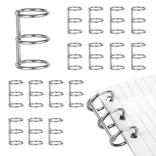 16 Stück Buchringe, 3-Ring-Metallringe mit 20 mm Durchmesser, Buchbinder Set für Lochstanzer Papier, spiralbindegerät, Buchbinderinge für Ringbuch, Buch Binden 16 Stück Buchringe, 3-Ring-Metallringe mit 20 mm Durchmesser, Buchbinder Set für Lochstanzer Papier, spiralbindegerät, Buchbinderinge für Ringbuch, Buch Binden von Chanumetal