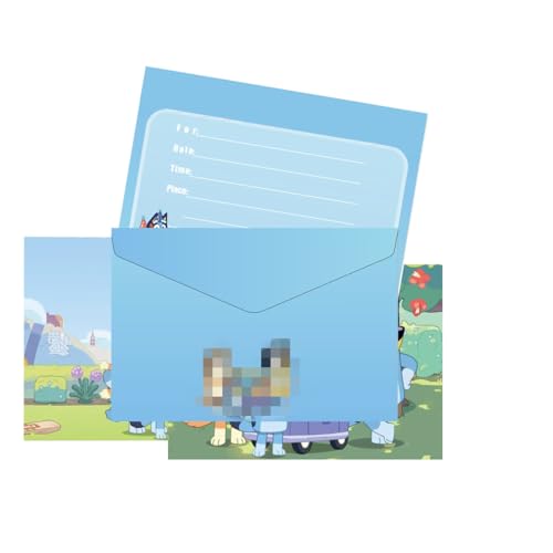 Chaopisz Kindergeburtstag Einladungskarten Bluey, 12 SäTze Einladungskarten Kindergeburtstag Junge MäDchen Partyeinladungen Bluey Einladungskarten Chaopisz Kindergeburtstag Einladungskarten Bluey, 12 SäTze Einladungskarten Kindergeburtstag Junge MäDchen Partyeinladungen Bluey Einladungskarten von Chaopisz