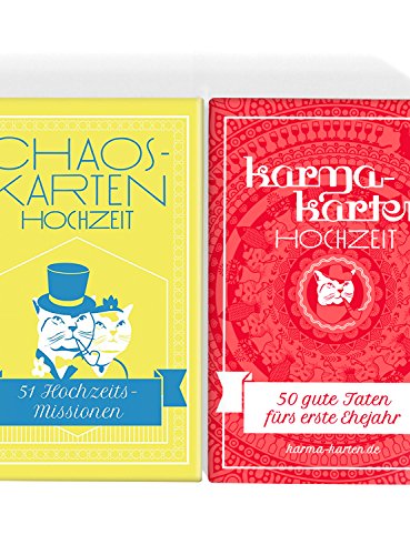 Chaoskarten Hochzeitsspiel - Kombipack 2 - Hochzeitsspiel + Karmakarten - Das Original von Chaoskarten