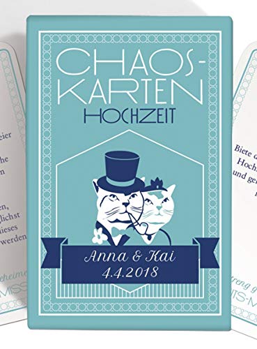 Chaoskarten Hochzeitsspiel – Das Original – PERSONALISIERT (Auf Wunsch auch Farbe) von Chaoskarten