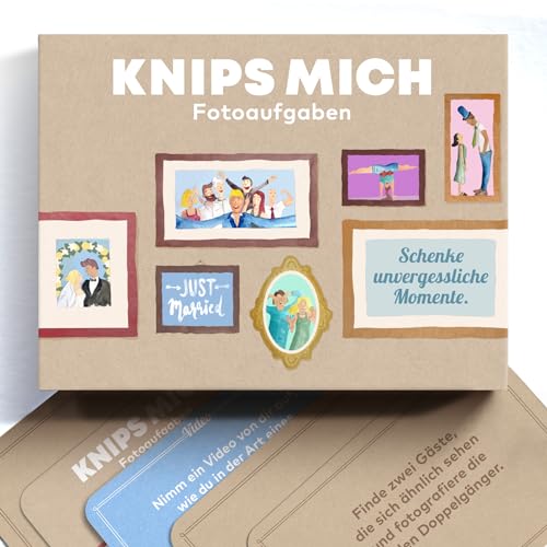 Chaoskarten Knips mich - Hochzeitsspiel mit Fotoaufgaben für Gäste - 80 + 3 Aufgaben für eine unvergessliche Hochzeit - Naturpapier Hochzeitsmission von Chaoskarten