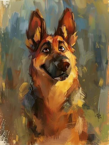 Chaozhirui DIY Kreuzstich-Stickset Kreuzstichset Hund und Elfe Kreuzstich-Set aus Baumwolle, 11CT-40X50CM von Chaozhirui