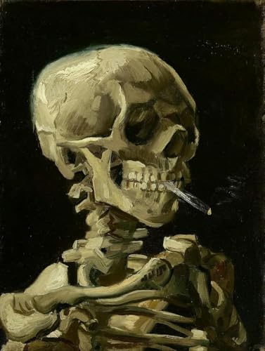 Chaozhirui DIY Kreuzstich-Stickset Totenkopf-Kreuzstichset, berühmte Ölgemälde Kreuzstich-Set aus Baumwolle, 11CT-40X50CM von Chaozhirui