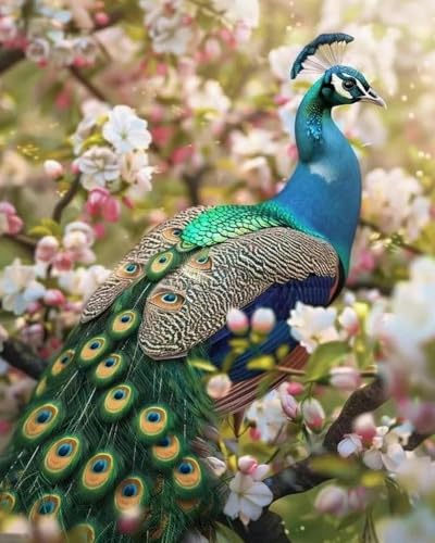Chaozhirui Kreuzstich-Stickset Pfau 11CT Beliebtes Stickset DIY Basteln Heimdekoration Handgemachtes Stickset-40X50CM Chaozhirui Kreuzstich-Stickset Pfau 11CT Beliebtes Stickset DIY Basteln Heimdekoration Handgemachtes Stickset-40X50CM von Chaozhirui