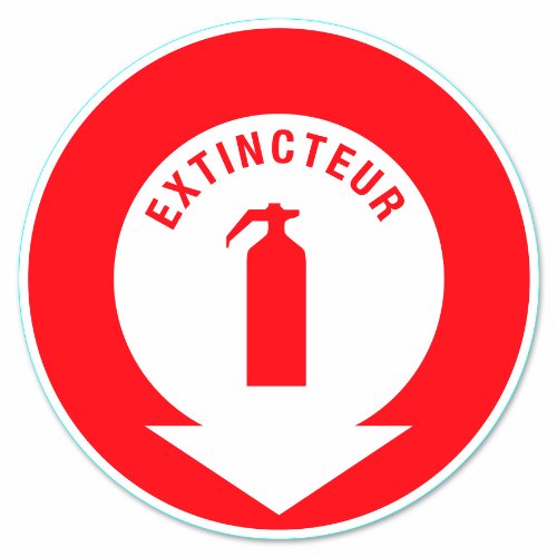 Chapuis DS25 PVC-Scheibe, selbsthaftend, Durchmesser: 280 mm, Feuerlöscher, französische Aufschrift von Chapuis