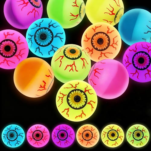 Charfia Halloween-Partytütenfüller, leuchtende Hüpfbälle für Kinder, Partytüten, gruselige Augäpfel, Halloween-Partygeschenke, Spielzeug, Leckereien, Geschenke für Kinder, 15 Stück Charfia Halloween-Partytütenfüller, leuchtende Hüpfbälle für Kinder, Partytüten, gruselige Augäpfel, Halloween-Partygeschenke, Spielzeug, Leckereien, Geschenke für Kinder, 15 Stück von Charfia