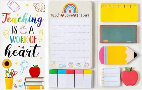 Lehrer Geschenk, Lehrerin Geschenk Abschiedsgeschenk Lehrer Geschenke für Lehrerinnen, Haftnotizen Klebezettel Set Page Marker Sticky Notes Haftstreifen Geschenk für Lehrerin von Charfia